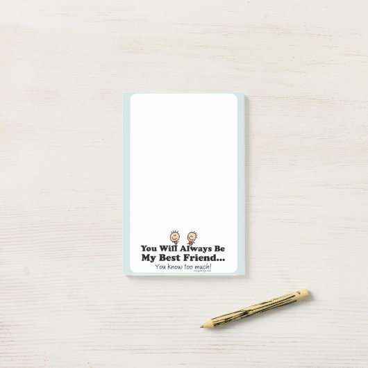 Mein bester Freund Post-it Klebezettel (Auf Schreibtisch)