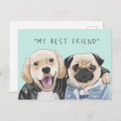 Mein bester Freund Postkarte (Vorne/Hinten)