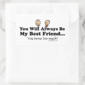 Mein bester Freund Rechteckiger Aufkleber (Tasche)