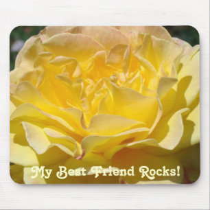 Mein bester Freund rockt! Mauspad Gelbe Rosenblume