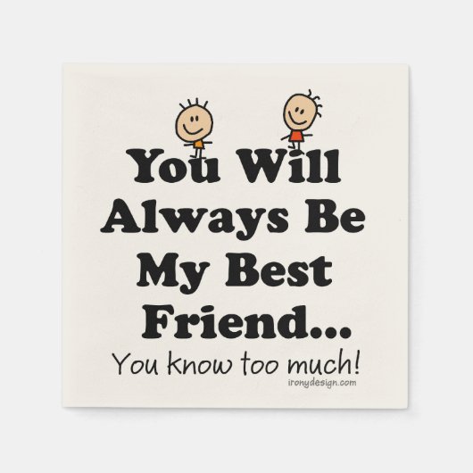 Mein bester Freund Serviette (Vorderseite)