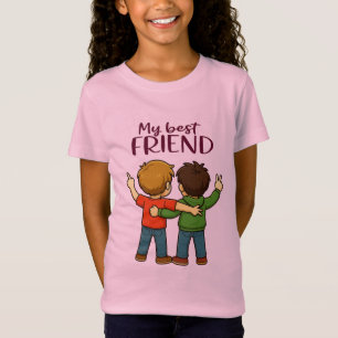 Mein bester Freund Süßes Cartoon-Design Mädchen Fe T-Shirt