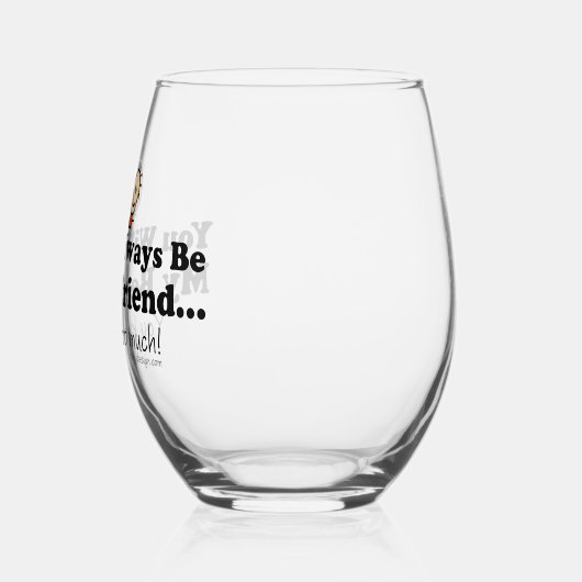 Mein bester Freund Weinglas Ohne Stiel (Links)