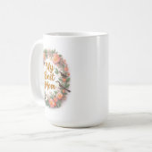 Mein bester Mutter-Blumenkranz mit Vögeln Kaffeetasse (Vorderseite Links)