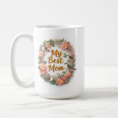 Mein bester Mutter-Blumenkranz mit Vögeln Kaffeetasse (Links)