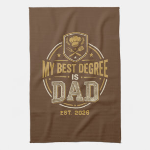 Mein bester Titel ist Dad Established zum Vatertag Geschirrtuch