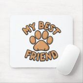 MEIN BESTES FREUND - Niedlicher Hundeschlitten Gra Mousepad (Mit Mouse)