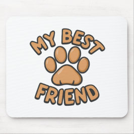 MEIN BESTES FREUND - Niedlicher Hundeschlitten Gra Mousepad
