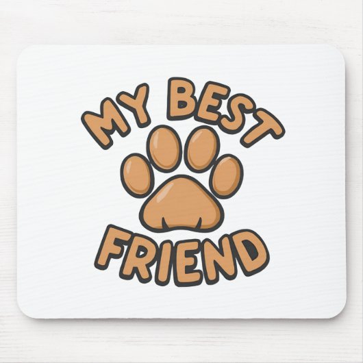 MEIN BESTES FREUND - Niedlicher Hundeschlitten Gra Mousepad (Vorne)