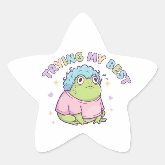 Mein Bestes Gebender Frosch Aufkleber Süßer Gestre (Vorderseite)