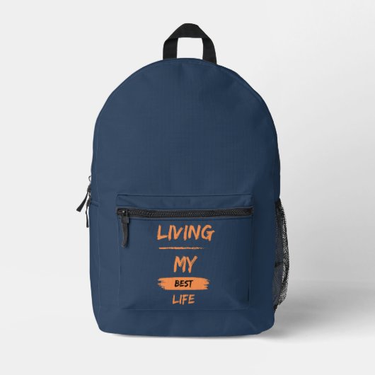 Mein bestes Leben Bedruckter Rucksack (Vorderseite)
