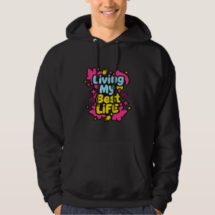 Mein bestes Leben in farbenfroher Pop-Art-Grafik Hoodie