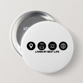 Mein bestes Leben leben auf Reisen Button (Vorne & Hinten)