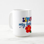 "Mein bestes Leben leben" Kaffeetasse (Vorderseite Links)