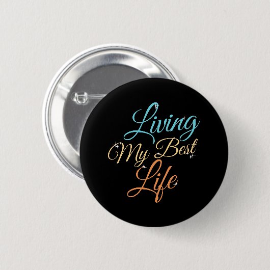 Mein bestes Leben leben - Positivziffer Button (Vorne & Hinten)