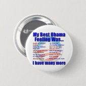 Mein bestes Obama-Gefühl war… Button (Vorne & Hinten)