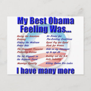 Mein bestes Obama Gefühl war... Postkarte