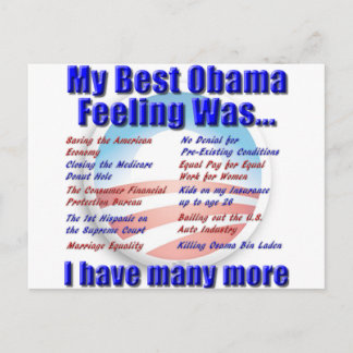 Mein bestes Obama Gefühl war... Postkarte