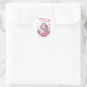 Mein bestes unbelebtes Leben Runder Aufkleber (Tasche)