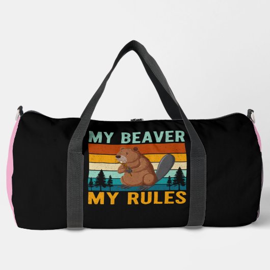 Mein Biber Meine Regeln Duffle Bag (Vorderseite)