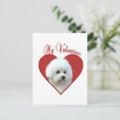 Mein Bichon Frise Valentine Feiertagspostkarte (Stehend Vorderseite)