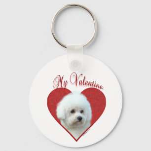 Mein Bichon Frise Valentine Schlüsselanhänger