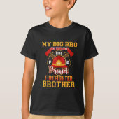 Mein Big Bro hat Ihren Back-Stolz Firefighter Brud T-Shirt (Vorderseite)