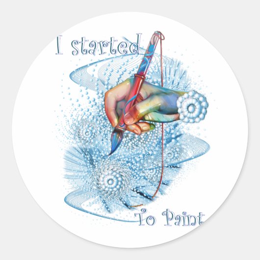 Mein Bild oben klassischer Rundaufkleber Runder Aufkleber (Vorderseite)