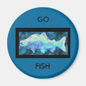 Mein blauer Lachs Magnet (Vorne)