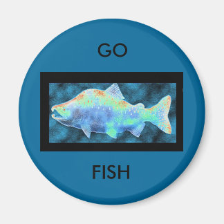 Mein blauer Lachs Magnet