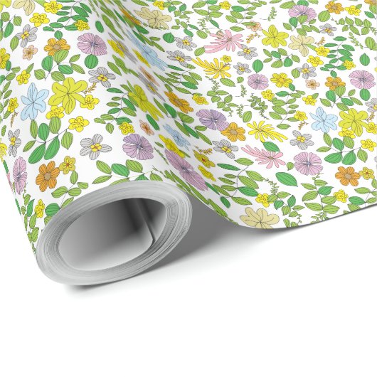 Mein Blume-Design Geschenkpapier (Rolleneckpunkt)