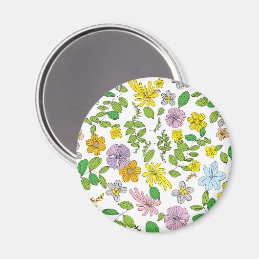 Mein Blume-Design Magnet (Vorderseite/Rückseite)