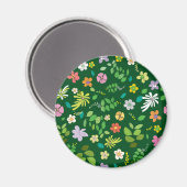 Mein Blumendesign 4 Magnet (Vorderseite/Rückseite)