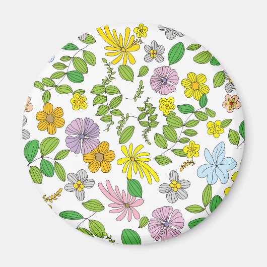 Mein Blumendesign Magnet (Vorne)