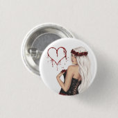 Mein blutiges Valentine-Button-Knopf-Abzeichen Button (Vorne & Hinten)