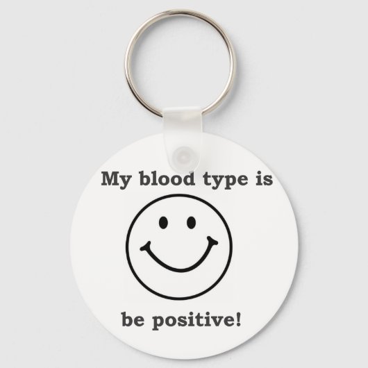 Mein Bluttyp ist B+ Schlüsselanhänger (Vorderseite)