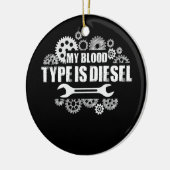 Mein Bluttyp ist ein Dieselmechanismus Keramik Ornament (Links)