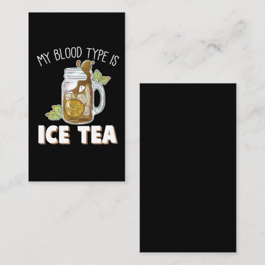 Mein Bluttyp ist Eisteppich, der einen sonnigen Te Visitenkarte (Vorne/Hinten)
