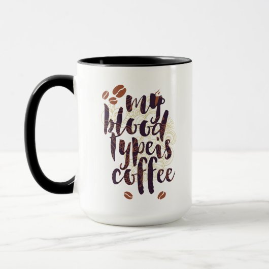Mein Bluttyp ist Kaffee (für Kaffeeliebhaber) Tasse (Links)