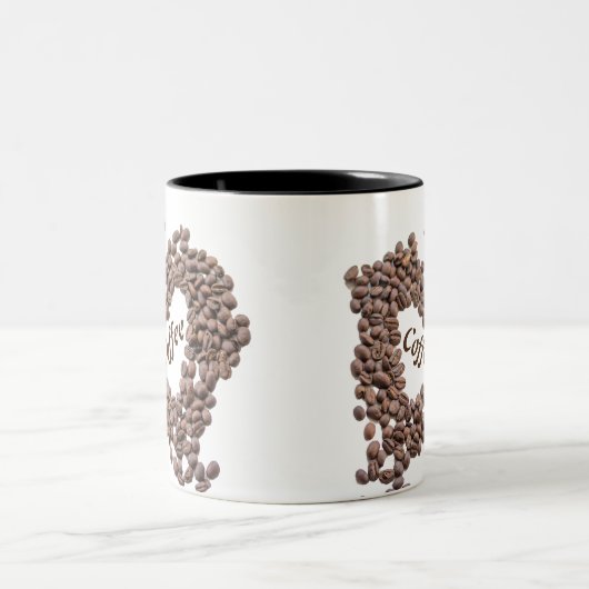 Mein Bluttyp ist Kaffee liebt Koffein Zweifarbige Tasse (Mittel)