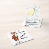 MEIN BLUTTYP IST KAFFEPOSITIV RECHTECKIGER PAPPUNTERSETZER (Vor Ort)