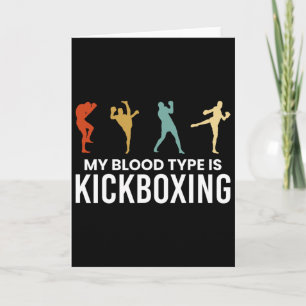 Mein Bluttyp ist Kickboxen Kickboxer Karte