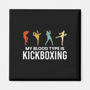 Mein Bluttyp ist Kickboxen Kickboxer  Magnet