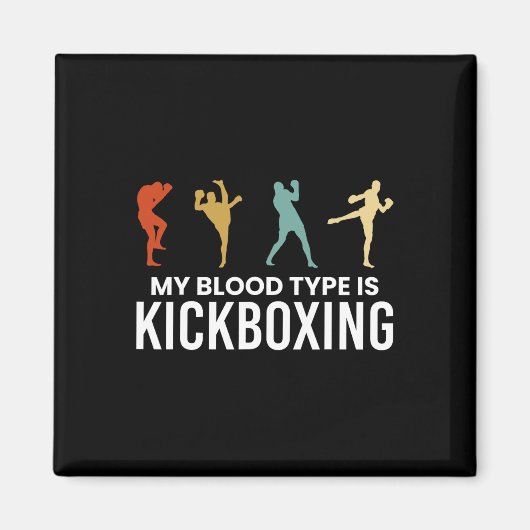Mein Bluttyp ist Kickboxen Kickboxer  Magnet (Vorne)