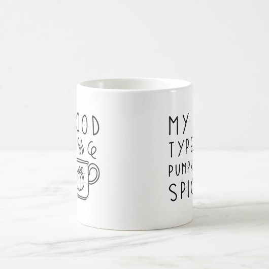 Mein Bluttyp ist Kürbisgewürz Kaffeetasse (Mittel)