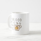 Mein Bluttyp ist Kürbisgewürz Kaffeetasse (Vorderseite Links)