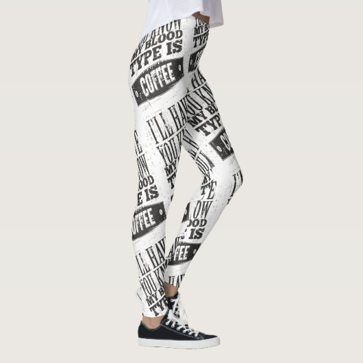 Mein Bluttyp ist schwarz grau Leggings (Rechts)