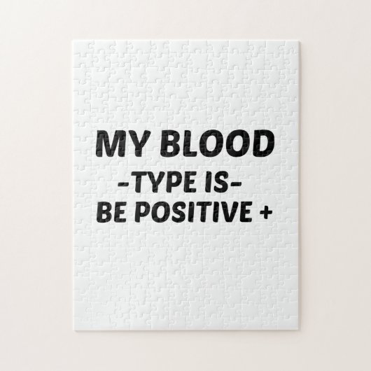MEIN BLUTTYP POSITIV SEIN PUZZLE (Vertikal)