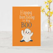 Mein Boo Niedlich Halloween Ghost Pun Funny Geburt Karte (Gelbe Blume)