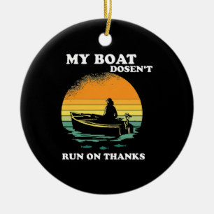 Mein Boot läuft nicht auf Danke Keramik Ornament